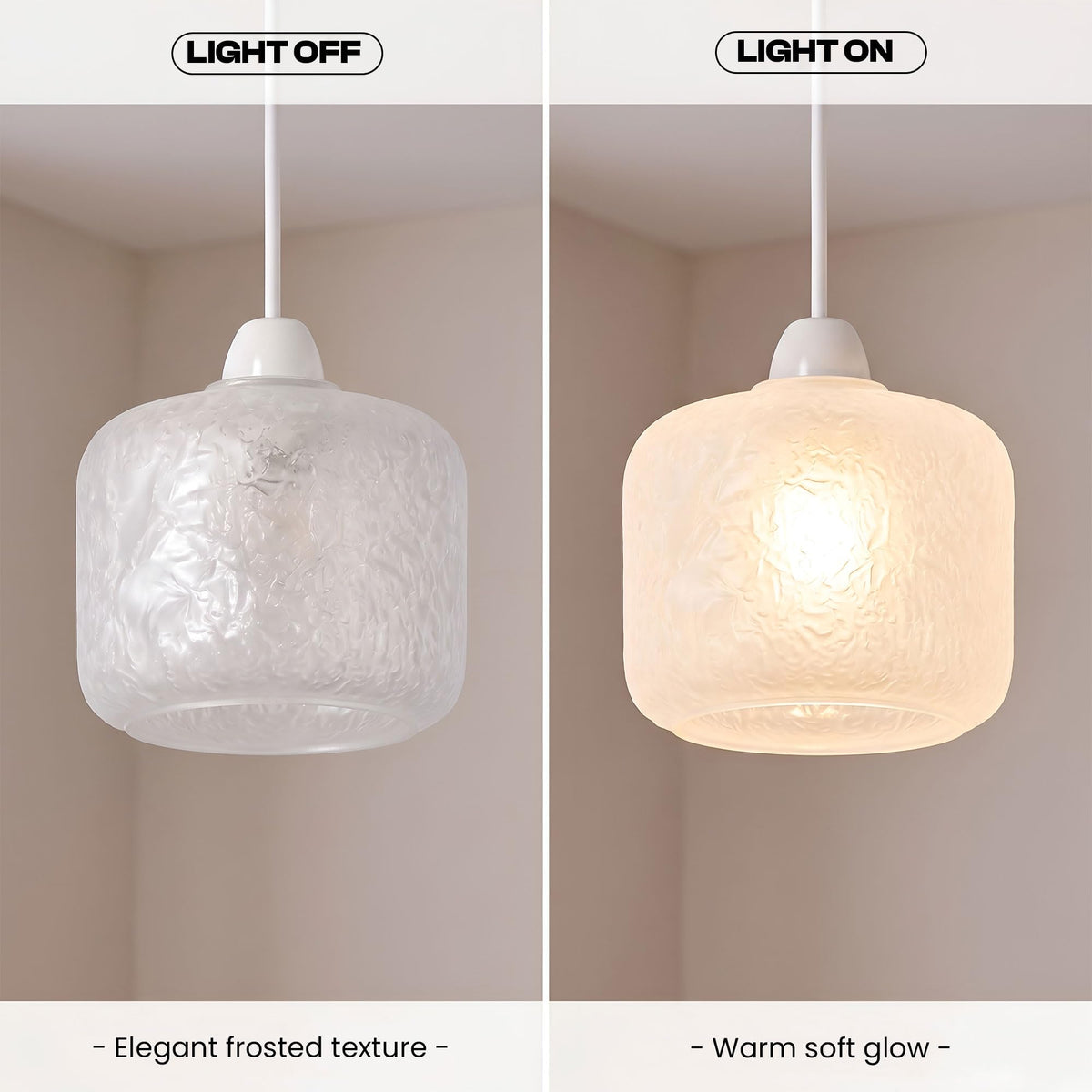 2Pack Glass Lamp Shade E27 Easy Fit Ceiling Pendant~4111