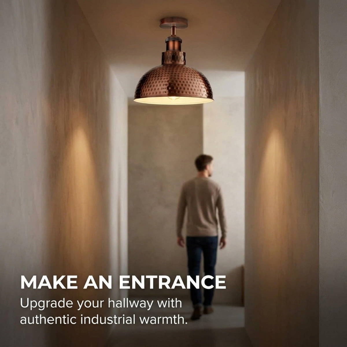 Industrial Modern Semi Flush Mount Ceiling Light~4064