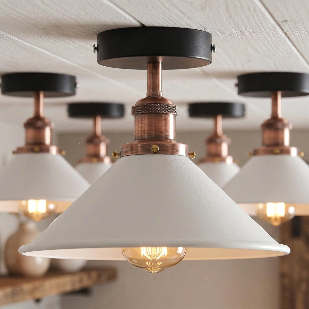 industrial metal ceiling shade
