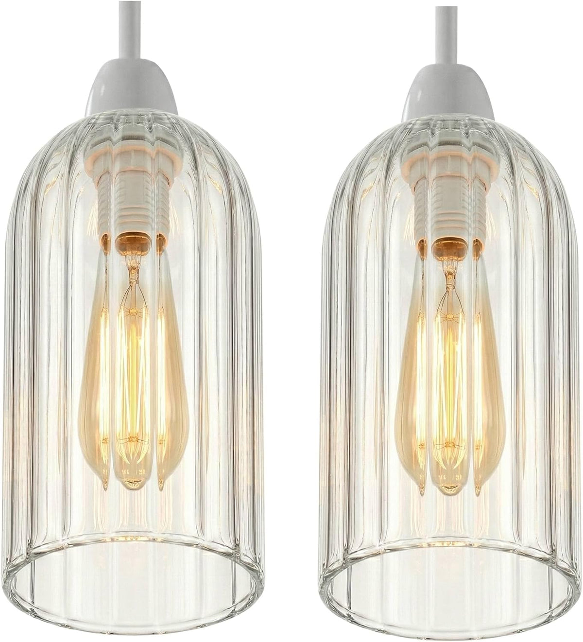 2Pack Glass Lamp Shade E27 Easy Fit Ceiling Pendant~4111