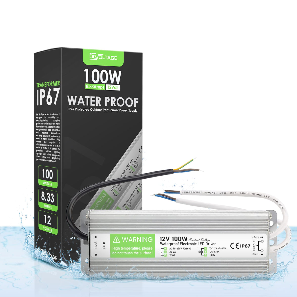 DC12V IP67 Waterproof LED Power Supply 10W-350W~4056