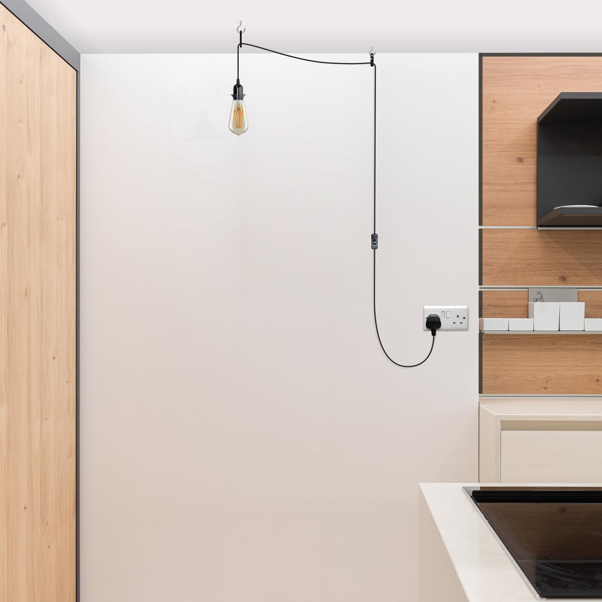 Plug in Pendant Light 2m/4.5m Cable E27 Lamp Holder~4119