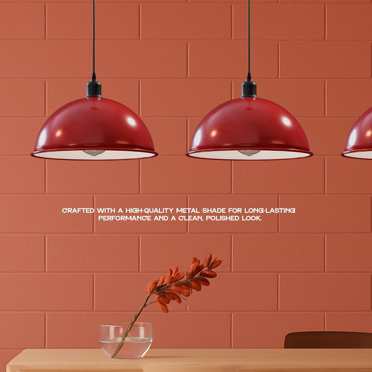 Vintage Large Industrial E27 Pendant Metal Ceiling Light Dome Shade ~3556