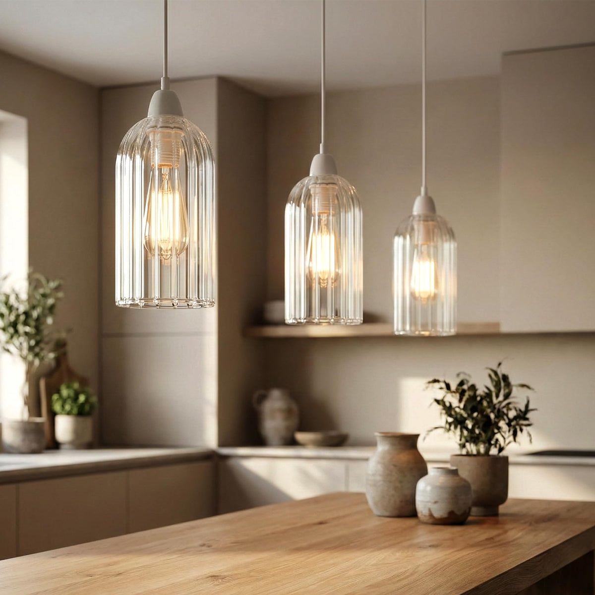 2Pack Glass Lamp Shade E27 Easy Fit Ceiling Pendant~4111
