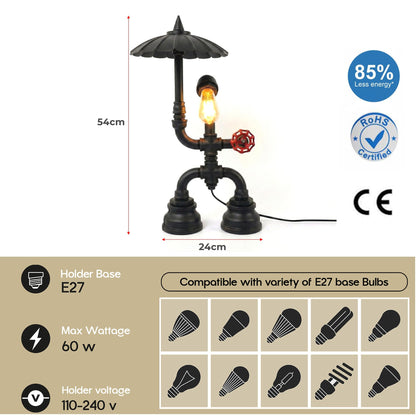 steampunk table light lamp