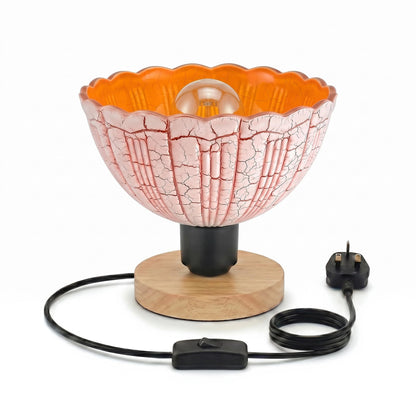 Wooden bedside lamp
