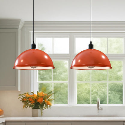 Vintage Large Industrial E27 Pendant Metal Ceiling Light Dome Shade ~3556