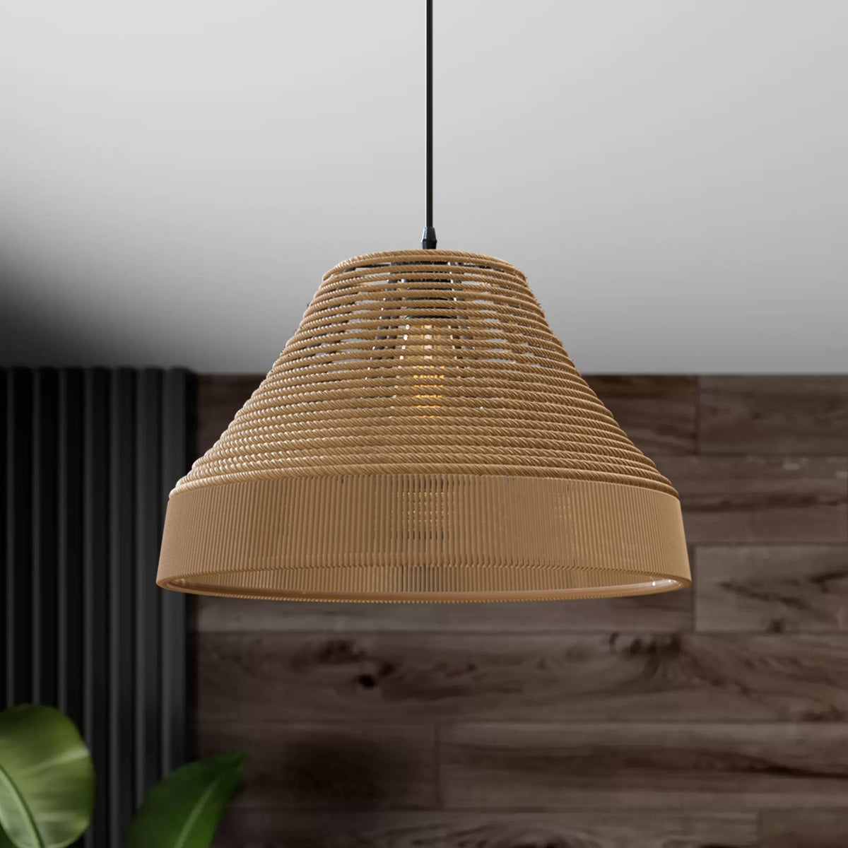 Rustic Hemp Rope Pendant Light Fitting 2PCS ~4043