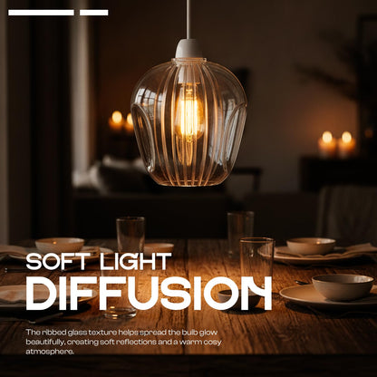 2Pack Glass Lamp Shade E27 Easy Fit Ceiling Pendant~4111