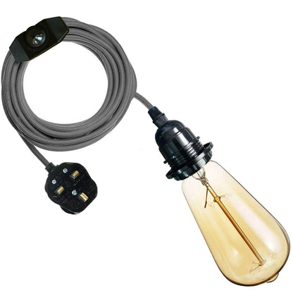 Plug in Pendant Light E27 2m Dimmer Switch Cable~4142