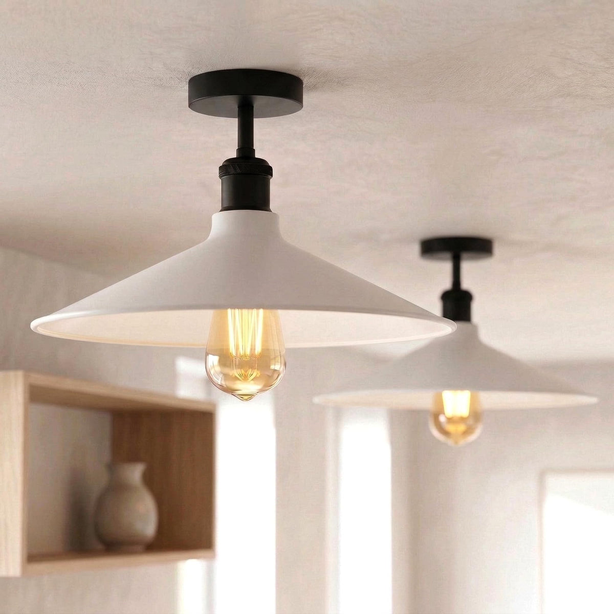 2 Pack Modern Flush Mount Ceiling Light Fixture~4091