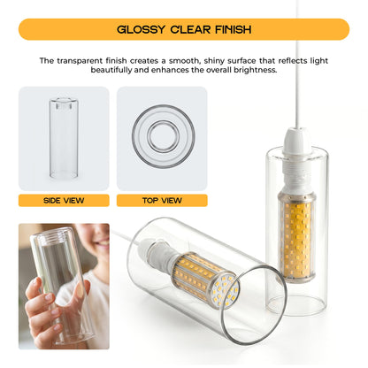 E14 Clear Glass Lamp Shade Replacement,