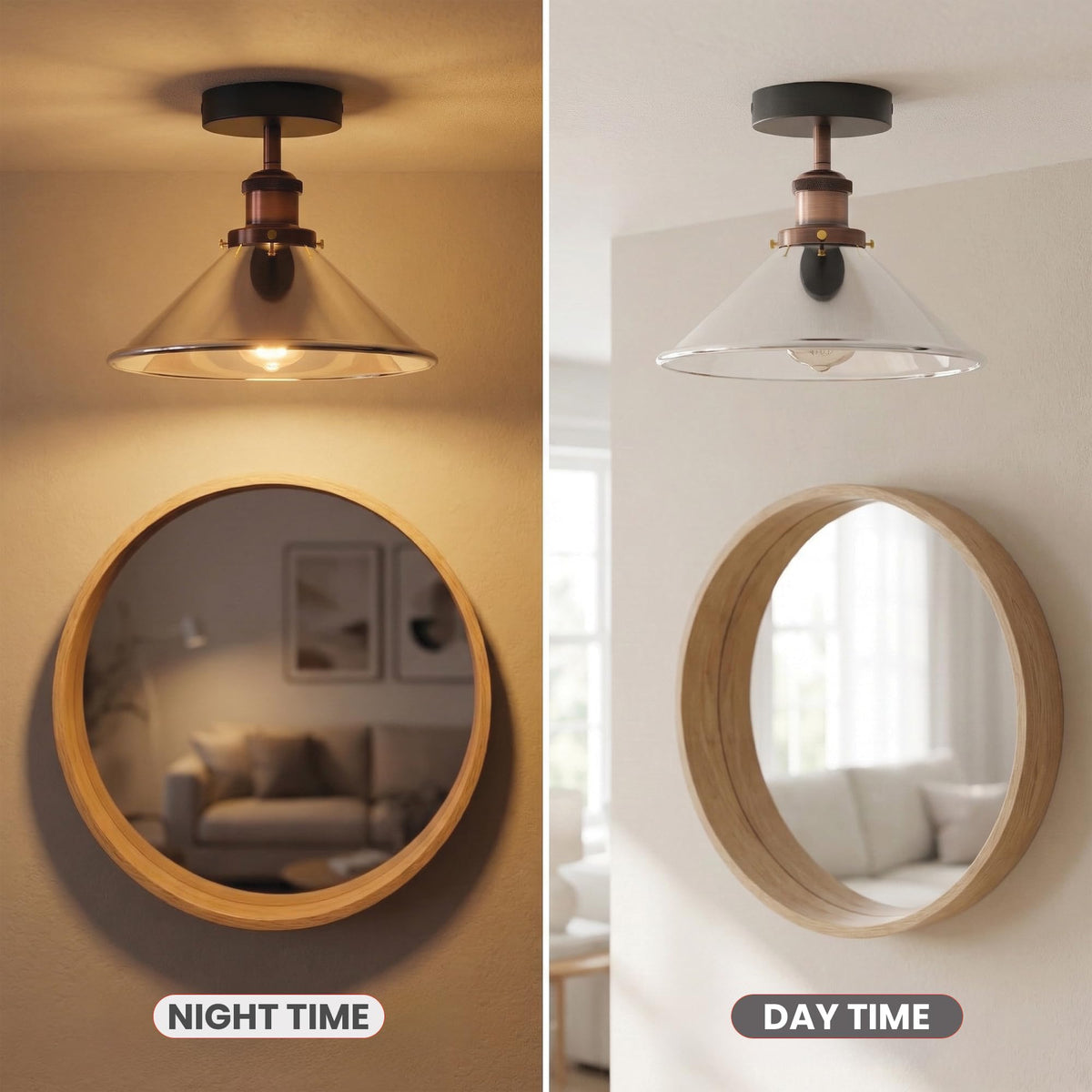 rustic copper ceiling lamp sha