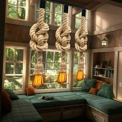 Hemp Ceiling Pendant Light Fitting E27 Lamp~4108