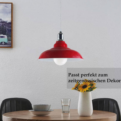Semi Curvy Pendant Light Retro  E27 32cm Metal Shade~4138