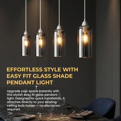 2Pack Glass Lamp Shade E27 Easy Fit Ceiling Pendant~4111