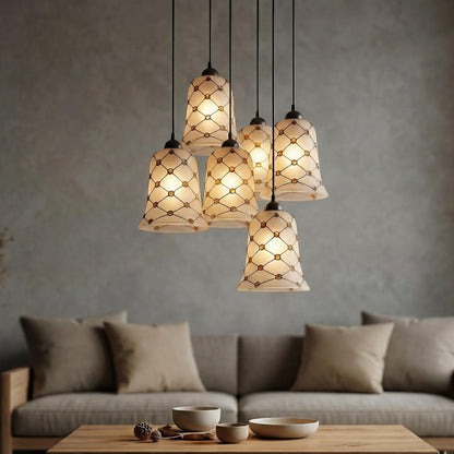 modern glass lamp shade ribbed