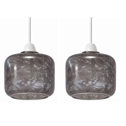 2Pack Glass Lamp Shade E27 Easy Fit Ceiling Pendant~4111