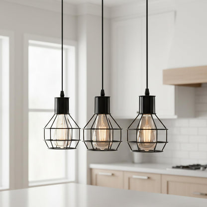 silver globe bulb drop light