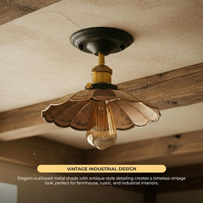 Industrial Semi Flush Mount E27 Ceiling mount Fitting~4039