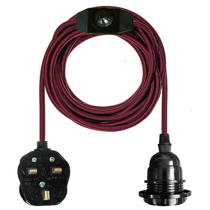 Industrial hanging 4m Plug in Pendant Light Fit~4065
