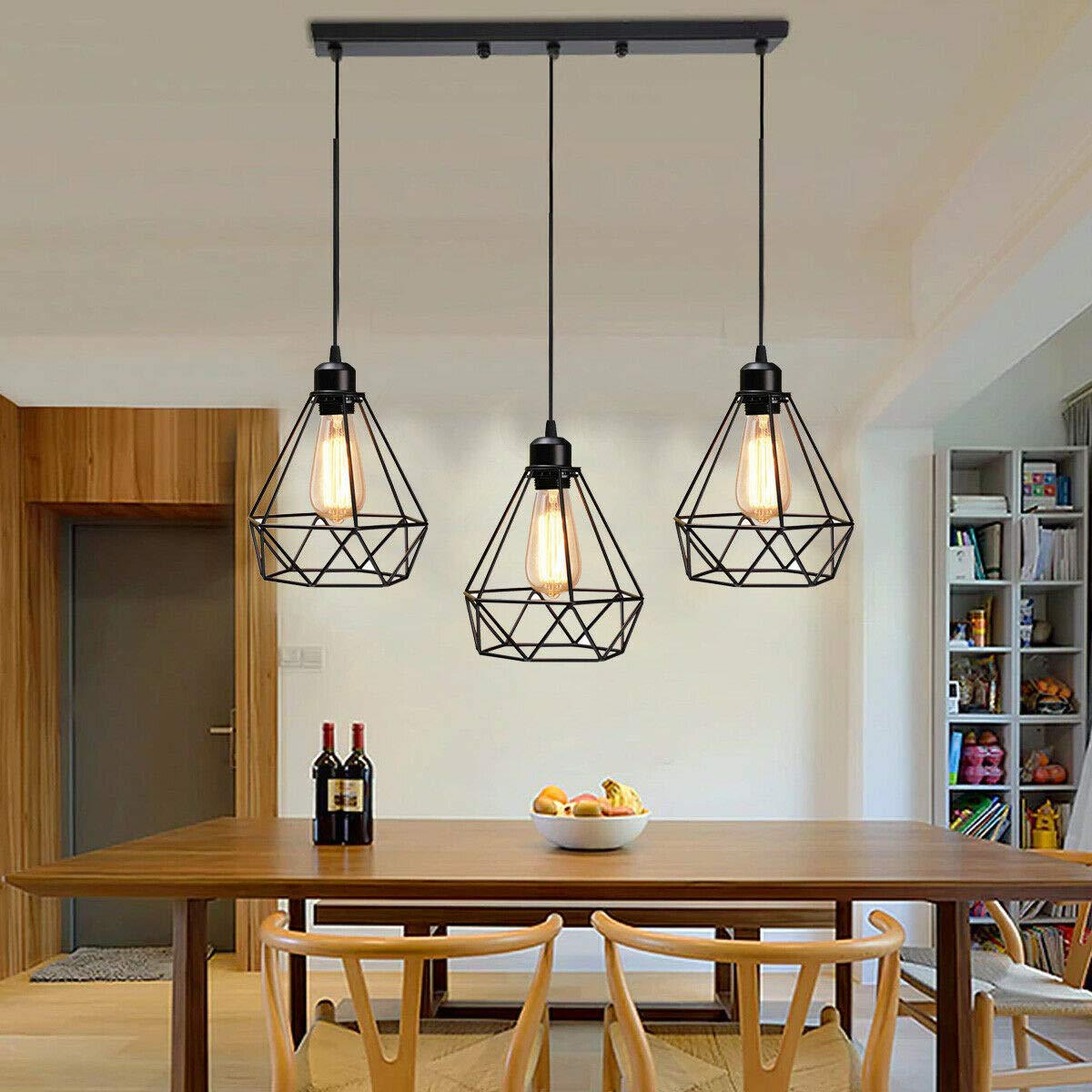 black shade lampshade ceiling