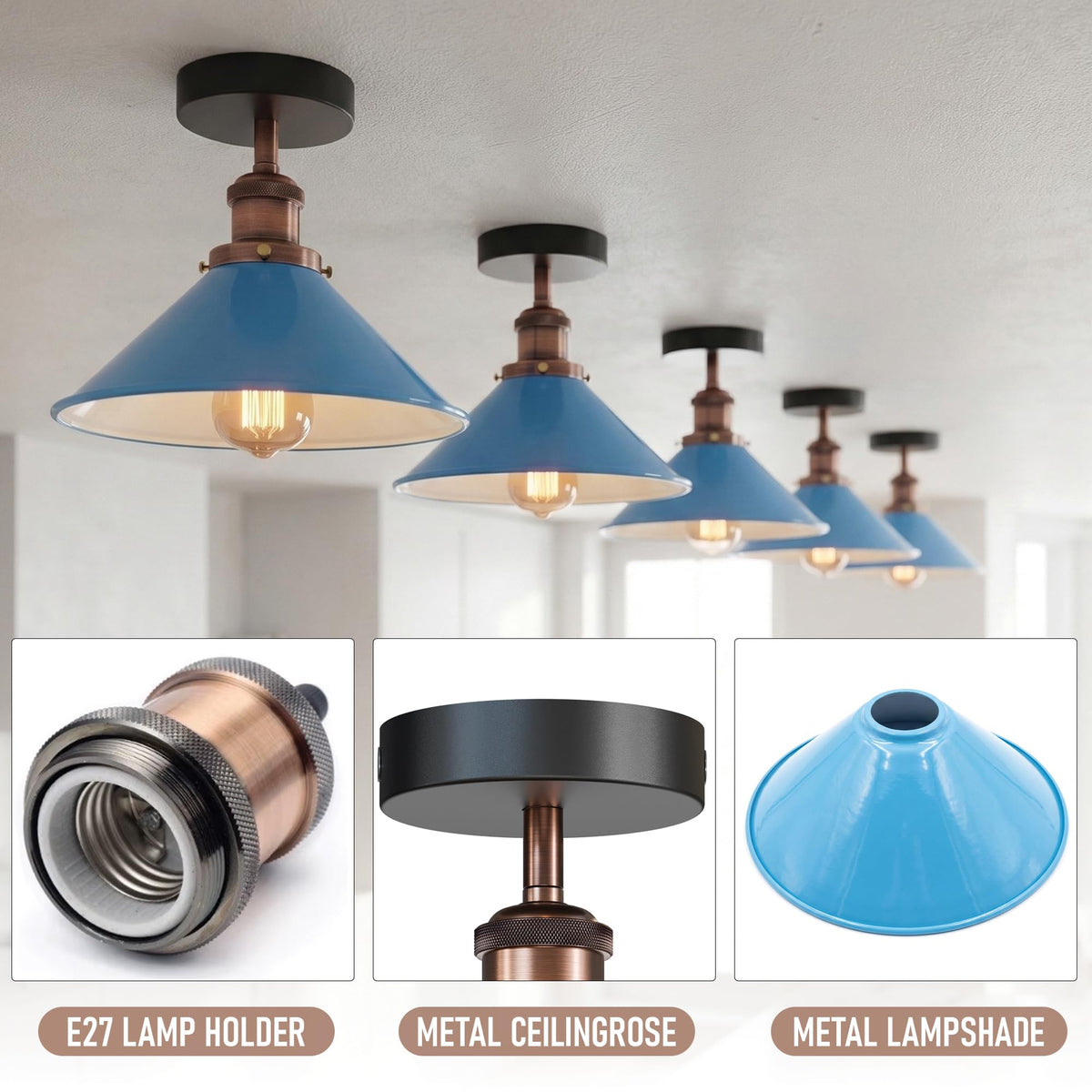 chrome ceiling light shade