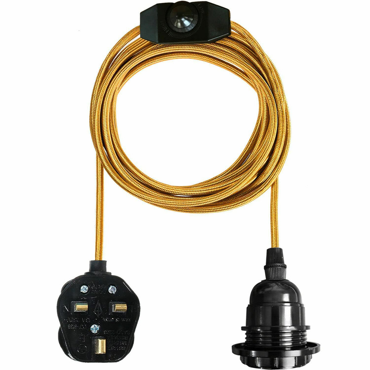 Industrial hanging 4m Plug in Pendant Light Fit~4065