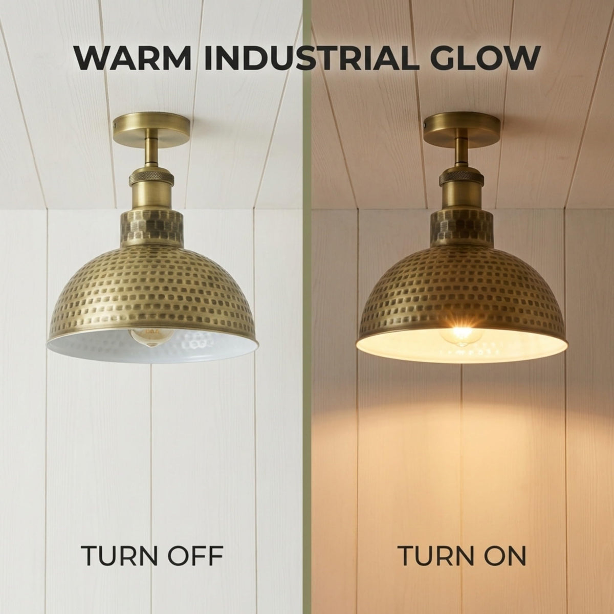 Industrial Modern Semi Flush Mount Ceiling Light~4064