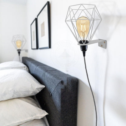 2m Plug in Pendant Light Fabric Cable  E27 Socket~4101