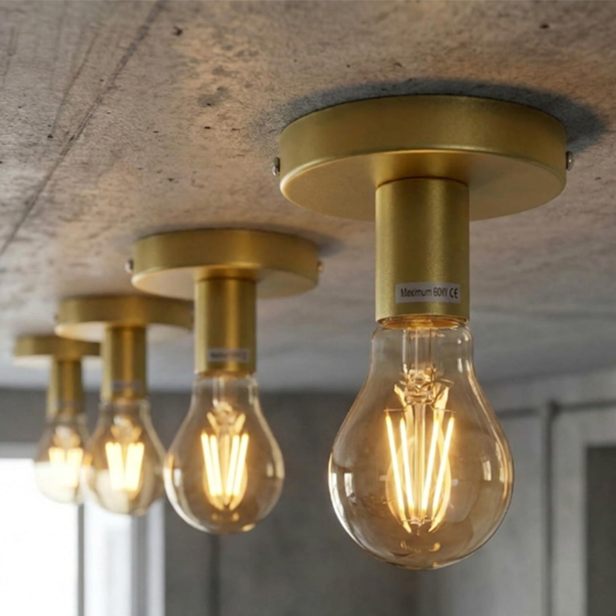 semi ceiling retro lamp room