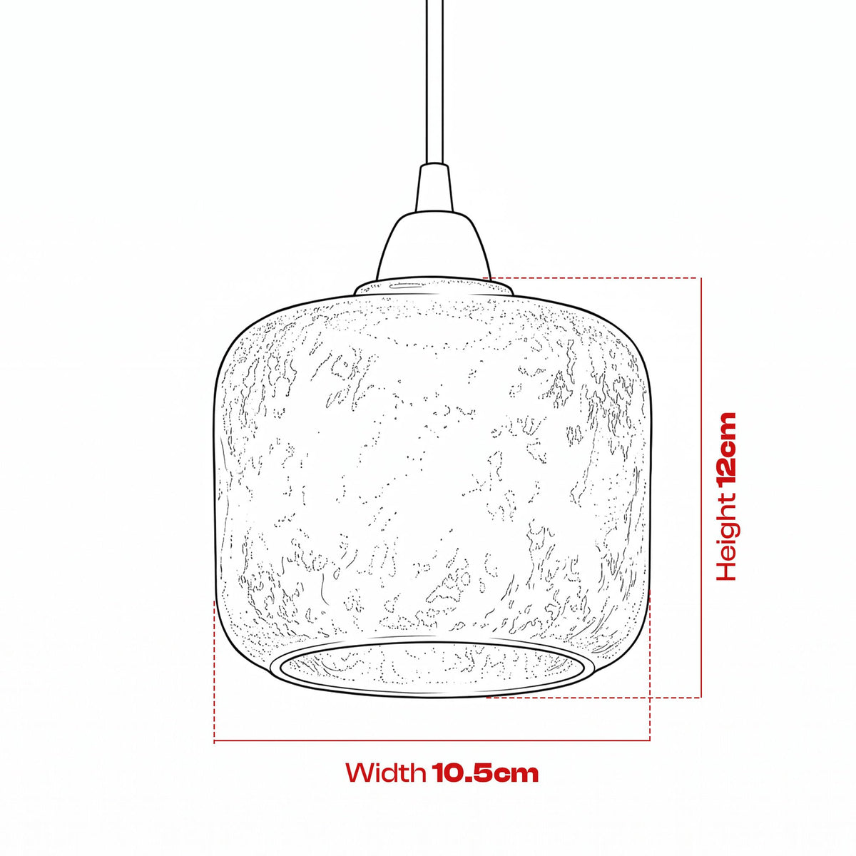 2Pack Glass Lamp Shade E27 Easy Fit Ceiling Pendant~4111