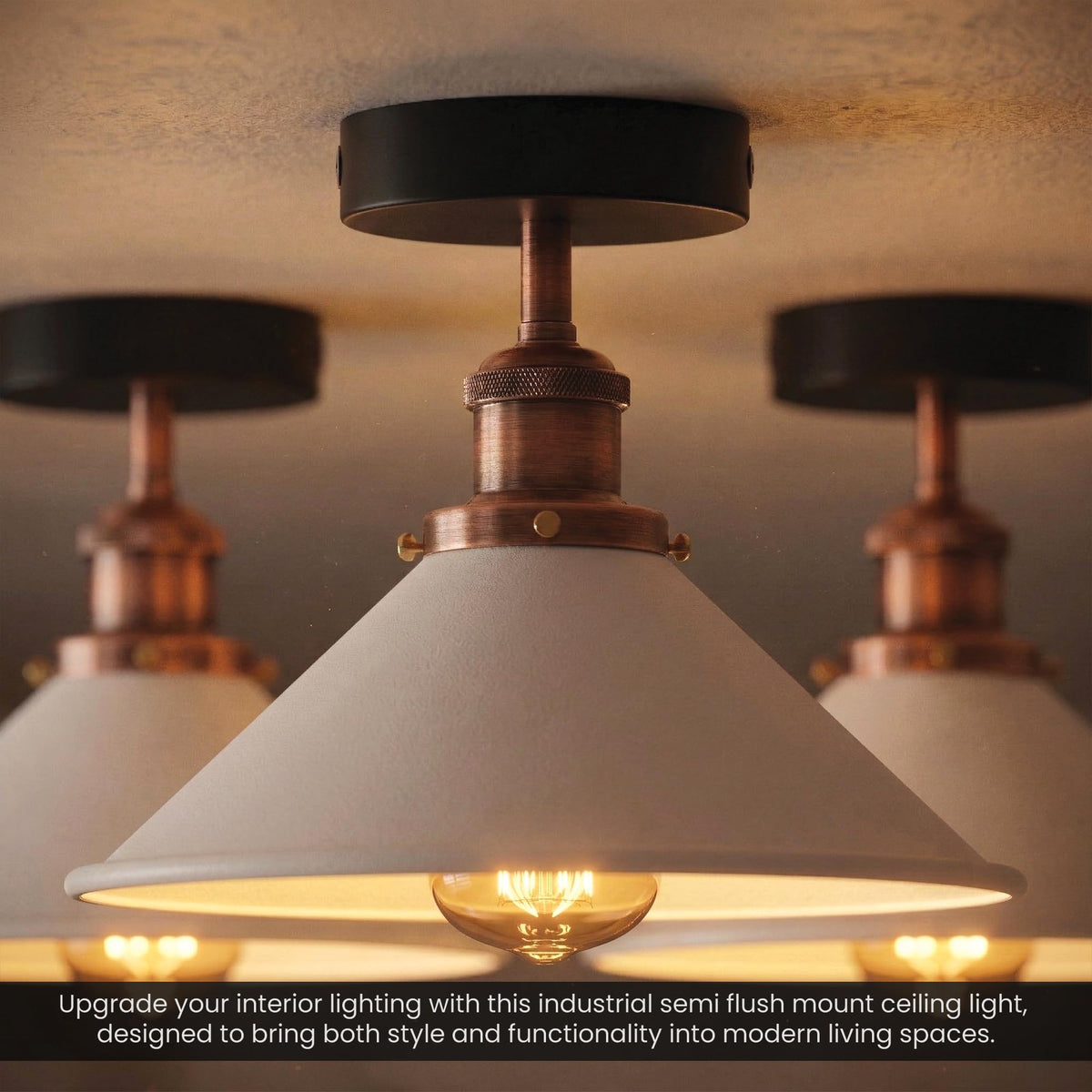 industrial metal ceiling shade