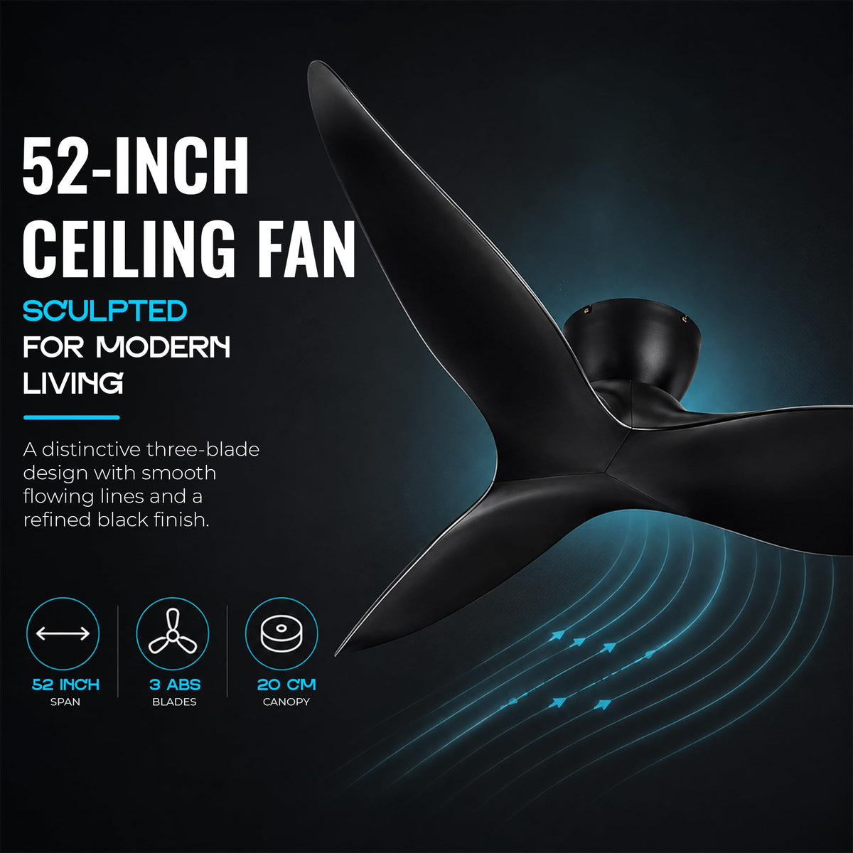 46/52 Inch Ceiling Fan with Remote Control & Light