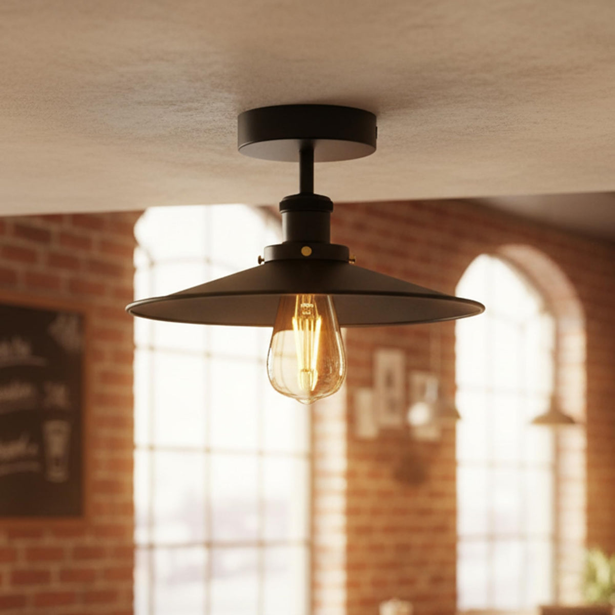 2 Pack Vintage E27 Flush Mount Ceiling Lights~4082