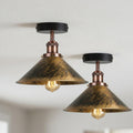 copper semi flush ceiling ligh