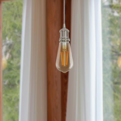 Vintage E27 Pendant Light 1m Braided Cable ~ 4049