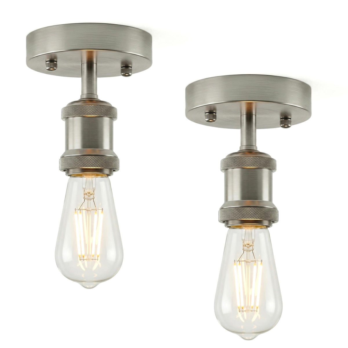2 Pack Vintage Fully Earth Ceiling Light Flush Mount E27 Lamp~4083