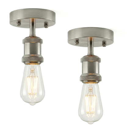 2 Pack Vintage Fully Earth Ceiling Light Flush Mount E27 Lamp~4083