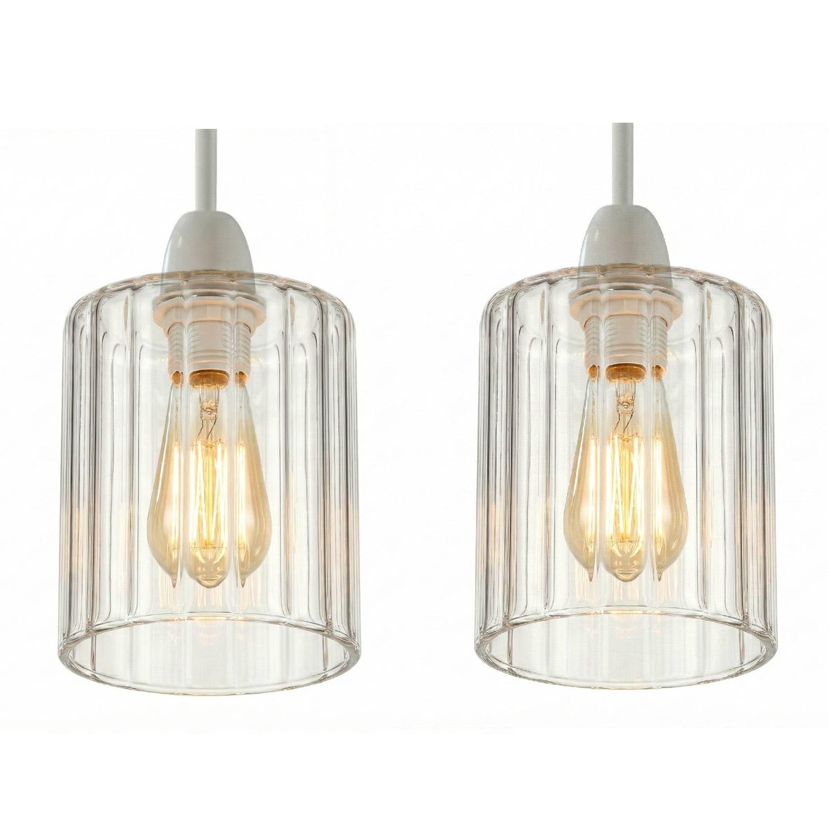 2Pack Glass Lamp Shade E27 Easy Fit Ceiling Pendant~4111