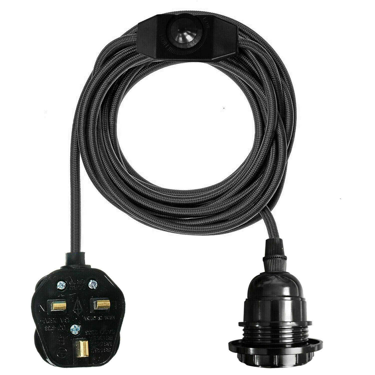 Industrial hanging 4m Plug in Pendant Light Fit~4065