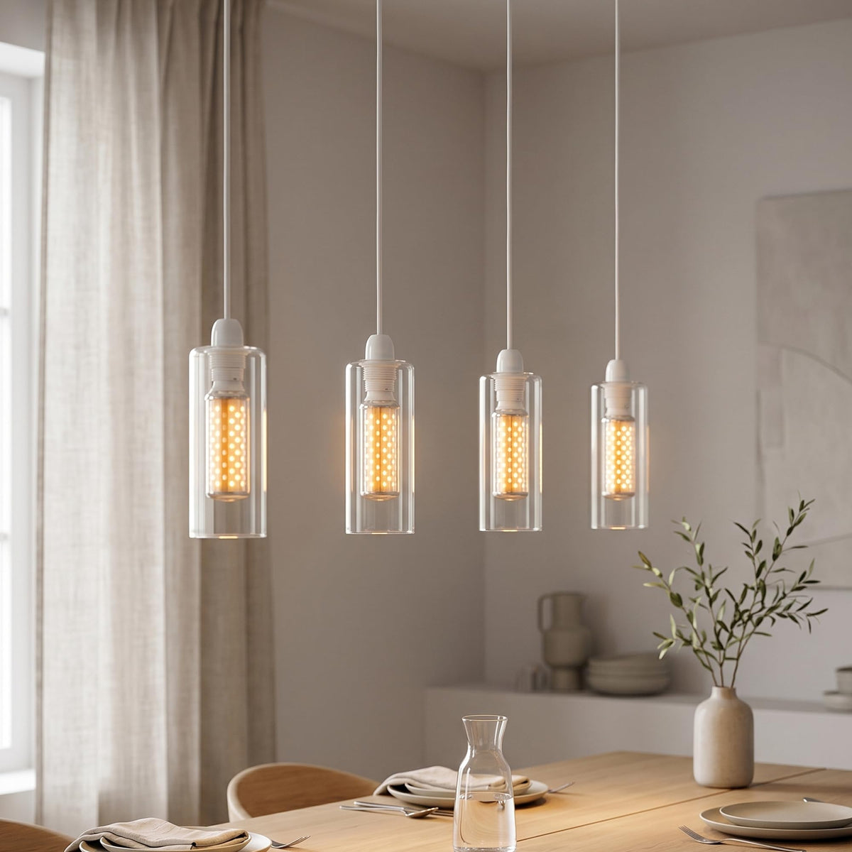 E14 Clear Glass Lamp Shade Replacement,