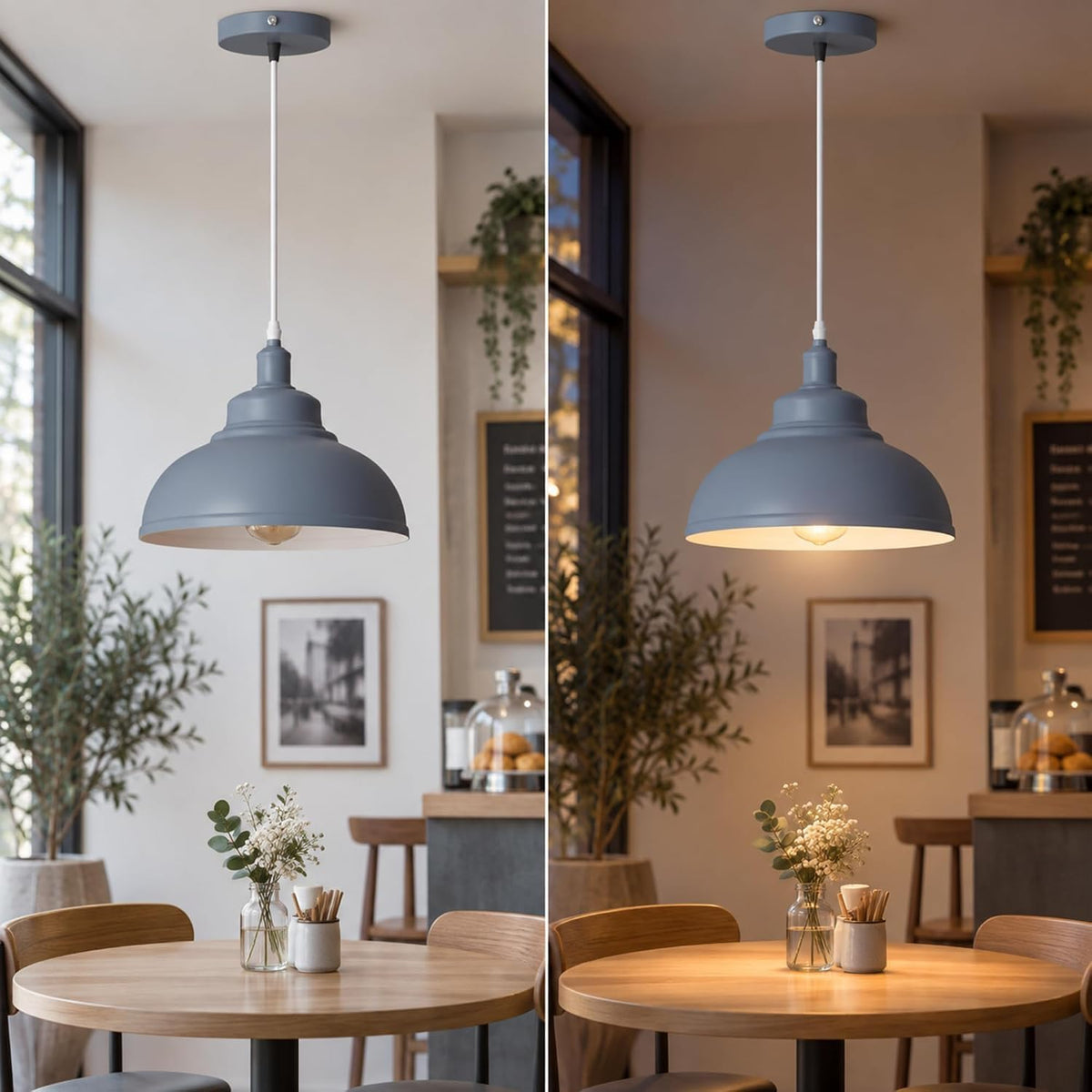 Curvy Metal Shade Pendant Light  E27 29cm Metal Shade~4151