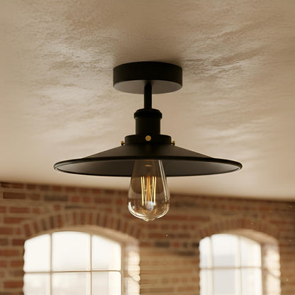 Industrial E27 Semi Flush Mount Ceiling Light~4041
