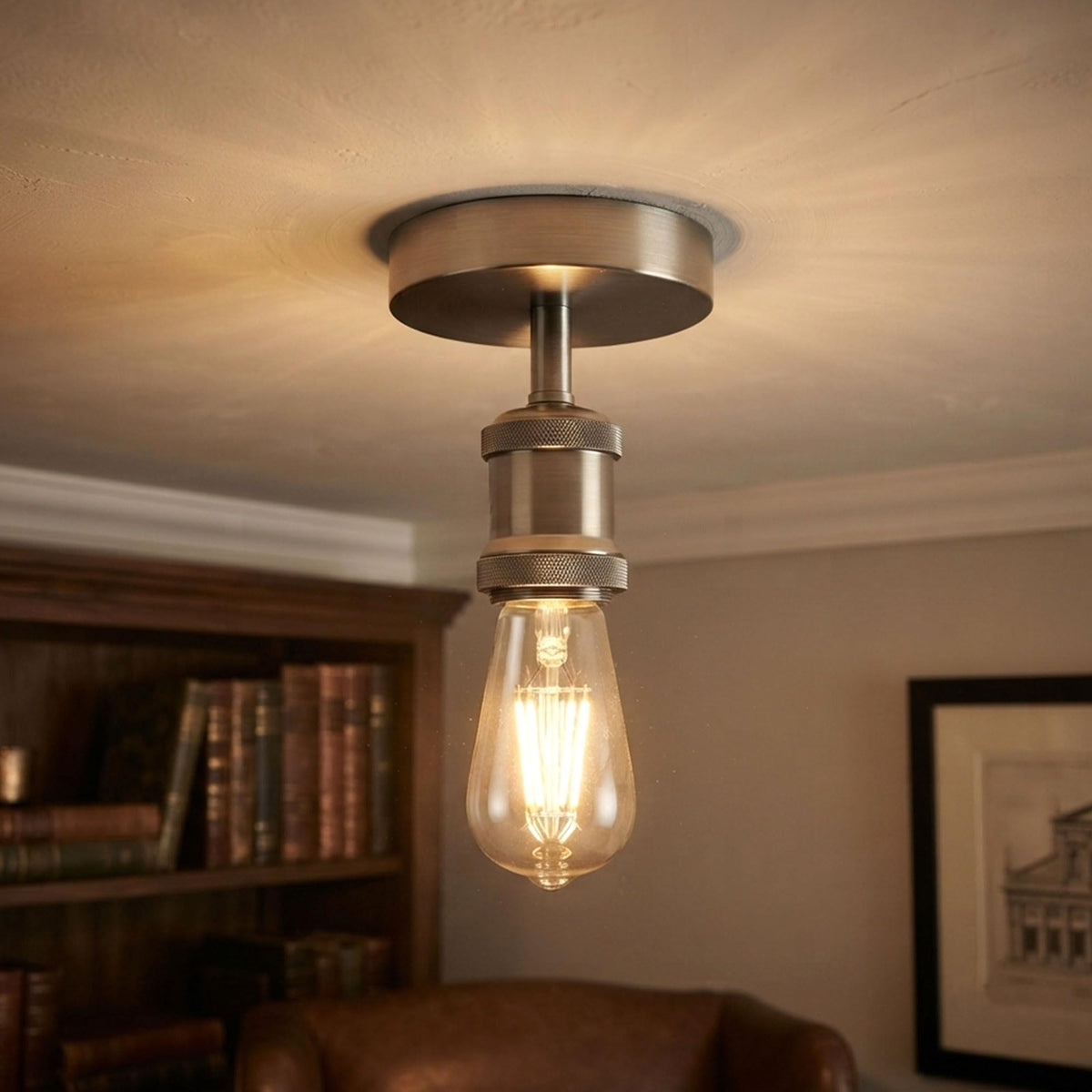 retro brass ceiling light