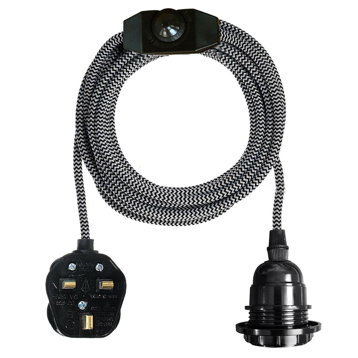 Plug in Pendant Light E27 2m Dimmer Switch Cable~4142