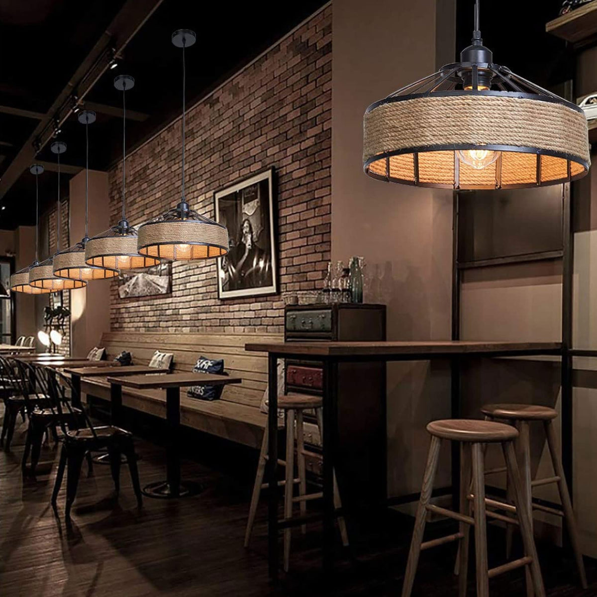 jute rope pendant light