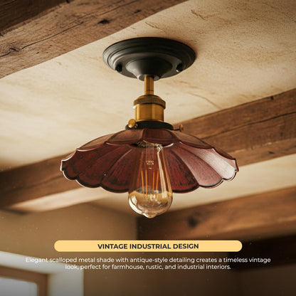 Industrial Semi Flush Mount E27 Ceiling mount Fitting~4039