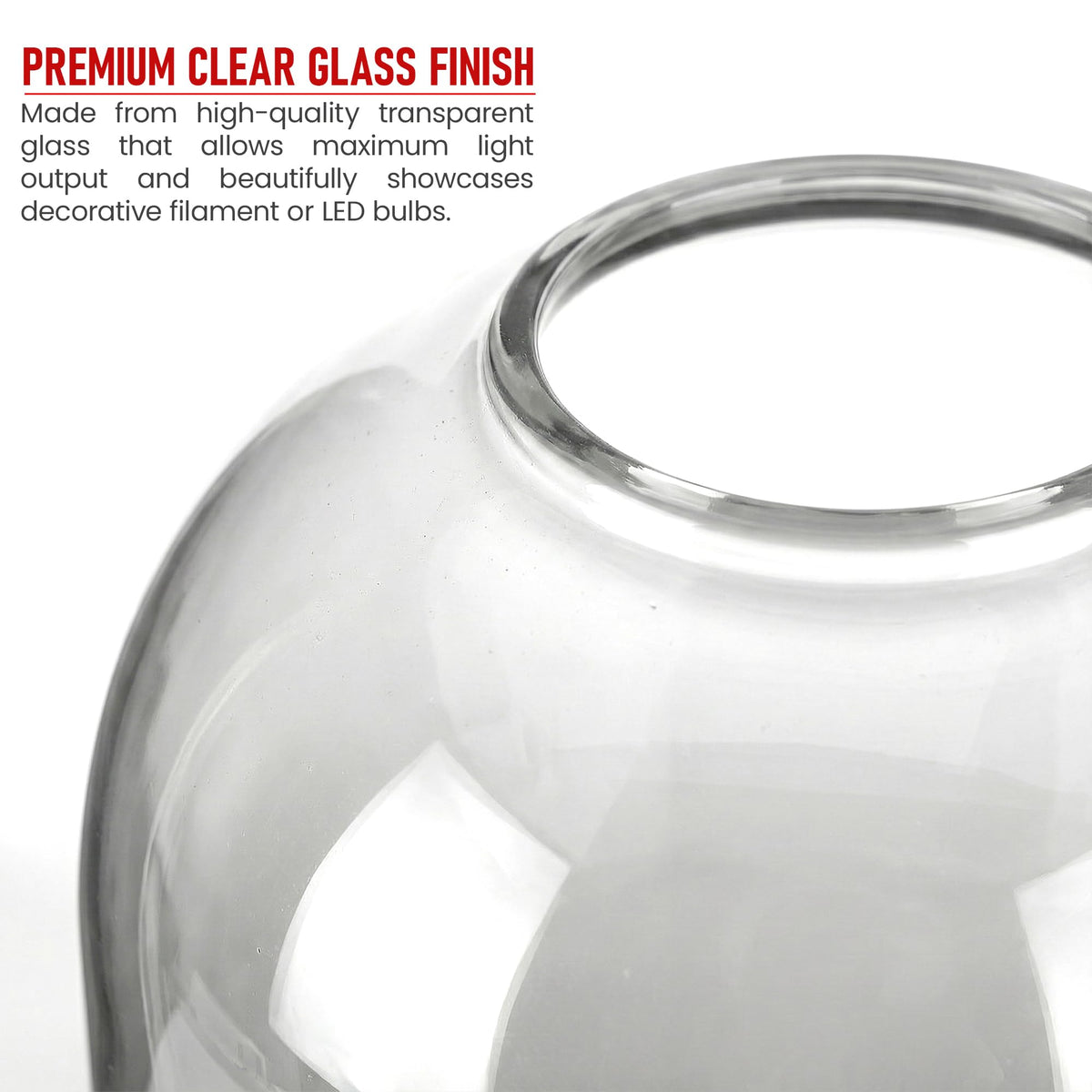 2Pack Glass Lamp Shade E27 Easy Fit Ceiling Pendant~4111