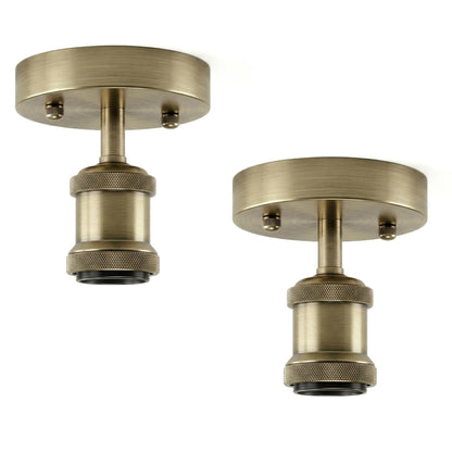 2 Pack Vintage Fully Earth Ceiling Light Flush Mount E27 Lamp~4083
